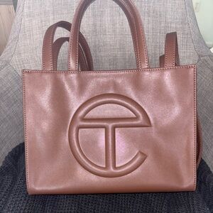 Telfar Shmedium Chocolate Shopping Tote